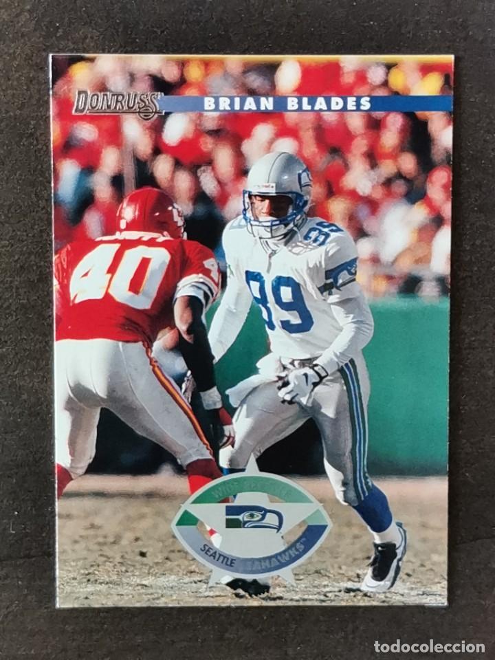 Colecionismo desportivo: Donruss Football 1996 #90 Brian Blades Seattle Seahawks NFL Card