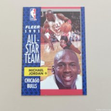 Coleccionismo deportivo: CROMO MICHAEL JORDAN FLEER 211. ALL STAR TEAM. CHICAGO BULLS NBA (1991). BALONCESTO. Lote 371123371
