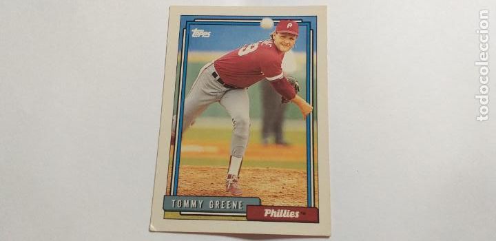Coleccionismo deportivo: CROMO DE B&Eacute;ISBOL AMERICANO. Tommy Greene. Phillies. A&ntilde;o 1991. Topps. 83