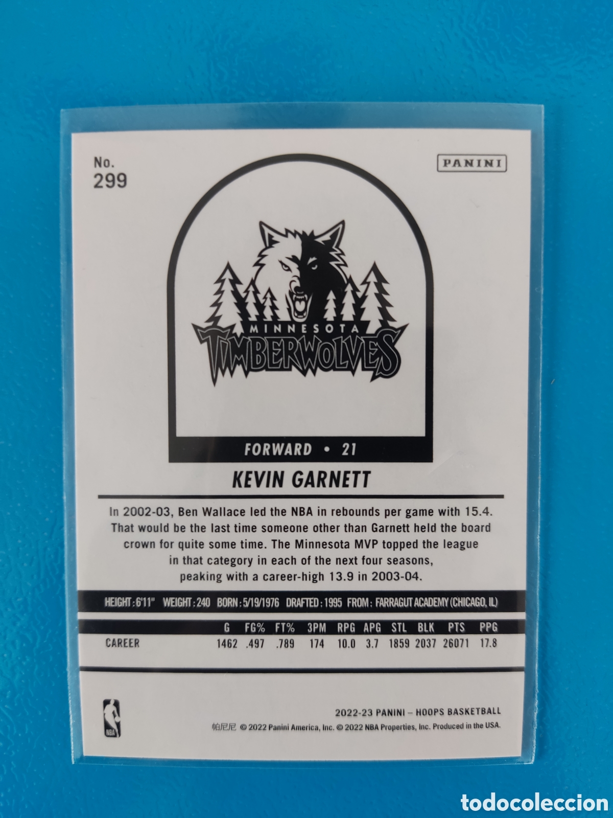  2022-23 Panini Hoops #299 Kevin Garnett Minnesota