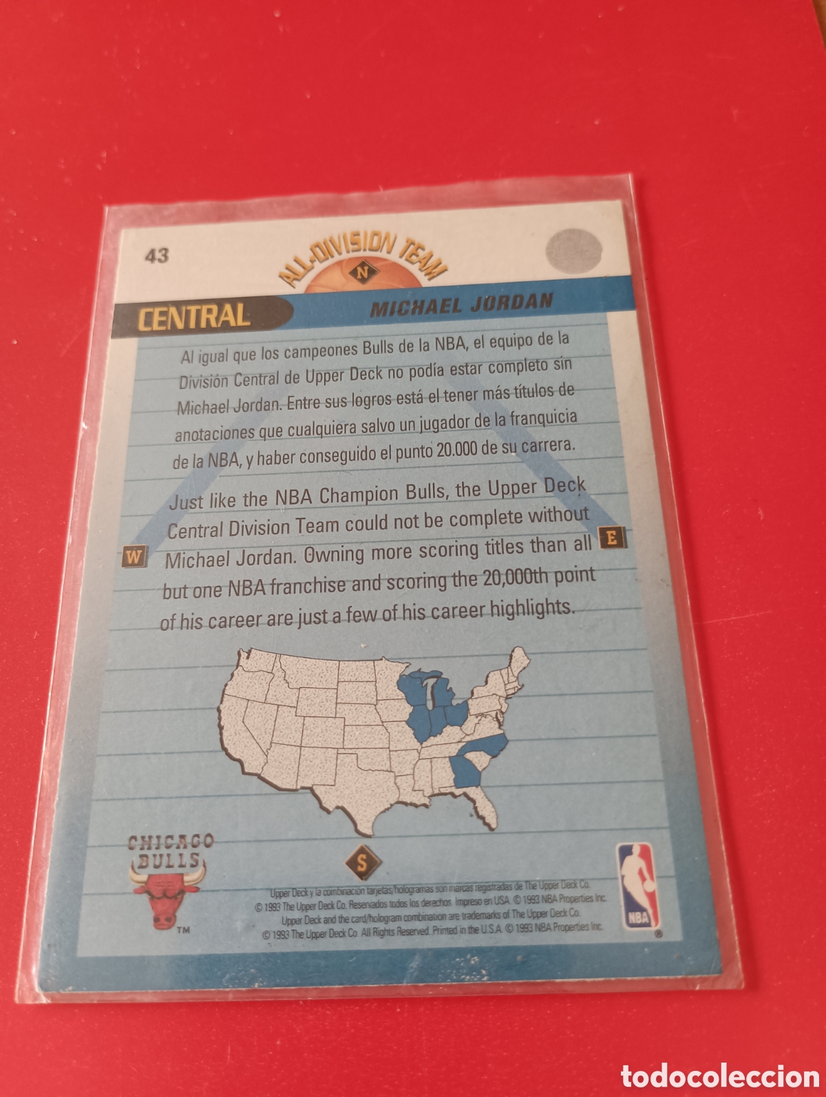 Coleccionismo deportivo: Michael Jordan Upper Deck 1993 - Foto 3