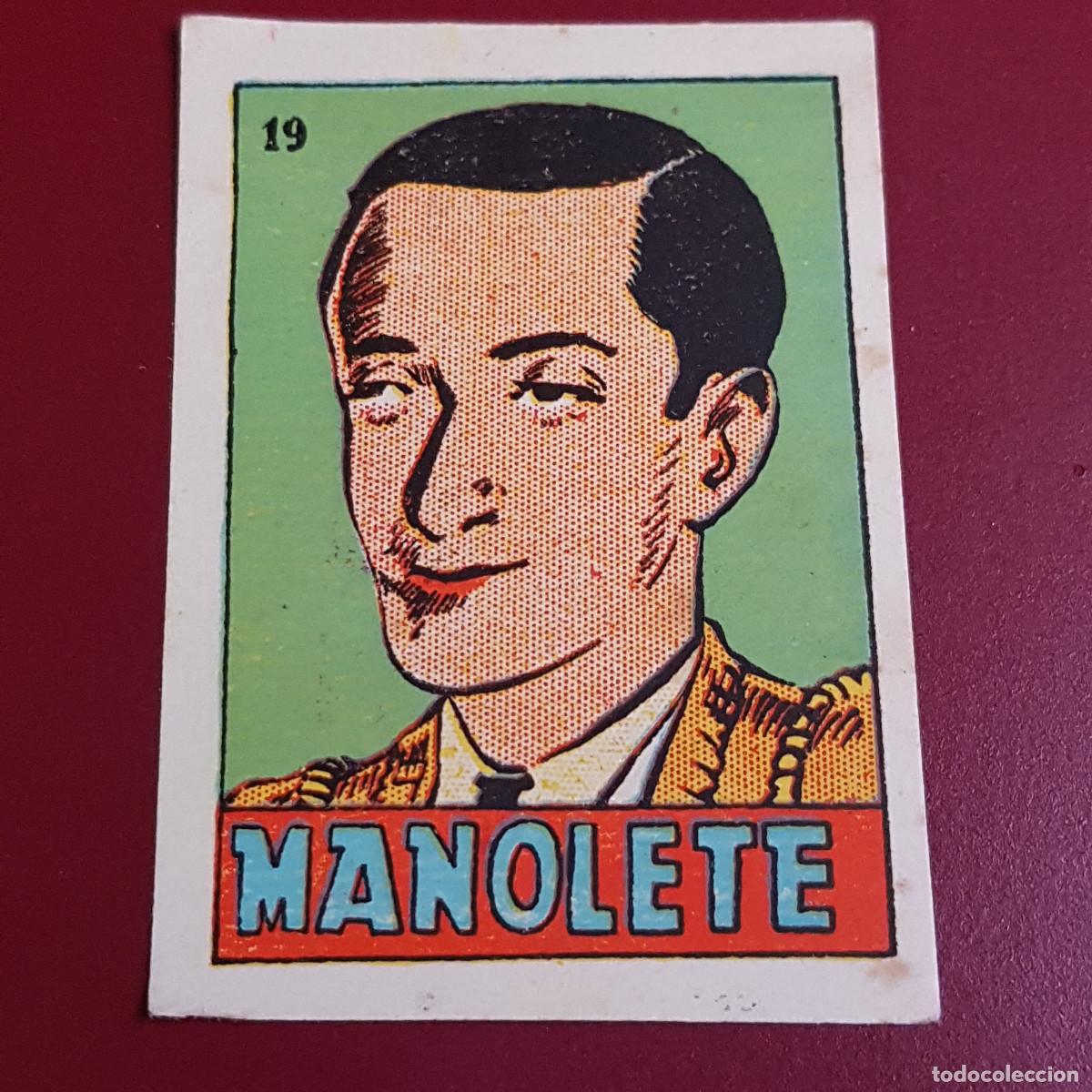 Coleccionismo deportivo: BRUGUERA - CROMOS CULTURA - TOREROS - MANOLETE 19 - NUNCA PEGADO