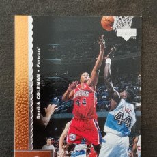 Coleccionismo deportivo: UPPER DECK BASKETBALL 1996/97 #90 DERRICK COLEMAN PHILADELPHIA 76ERS NBA CARD. Lote 403382154