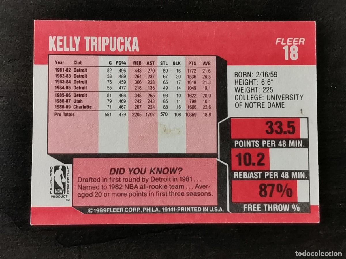 1989-90 FLEER KELLY TRIPUCKA CHARLOTTE HORNETS #18