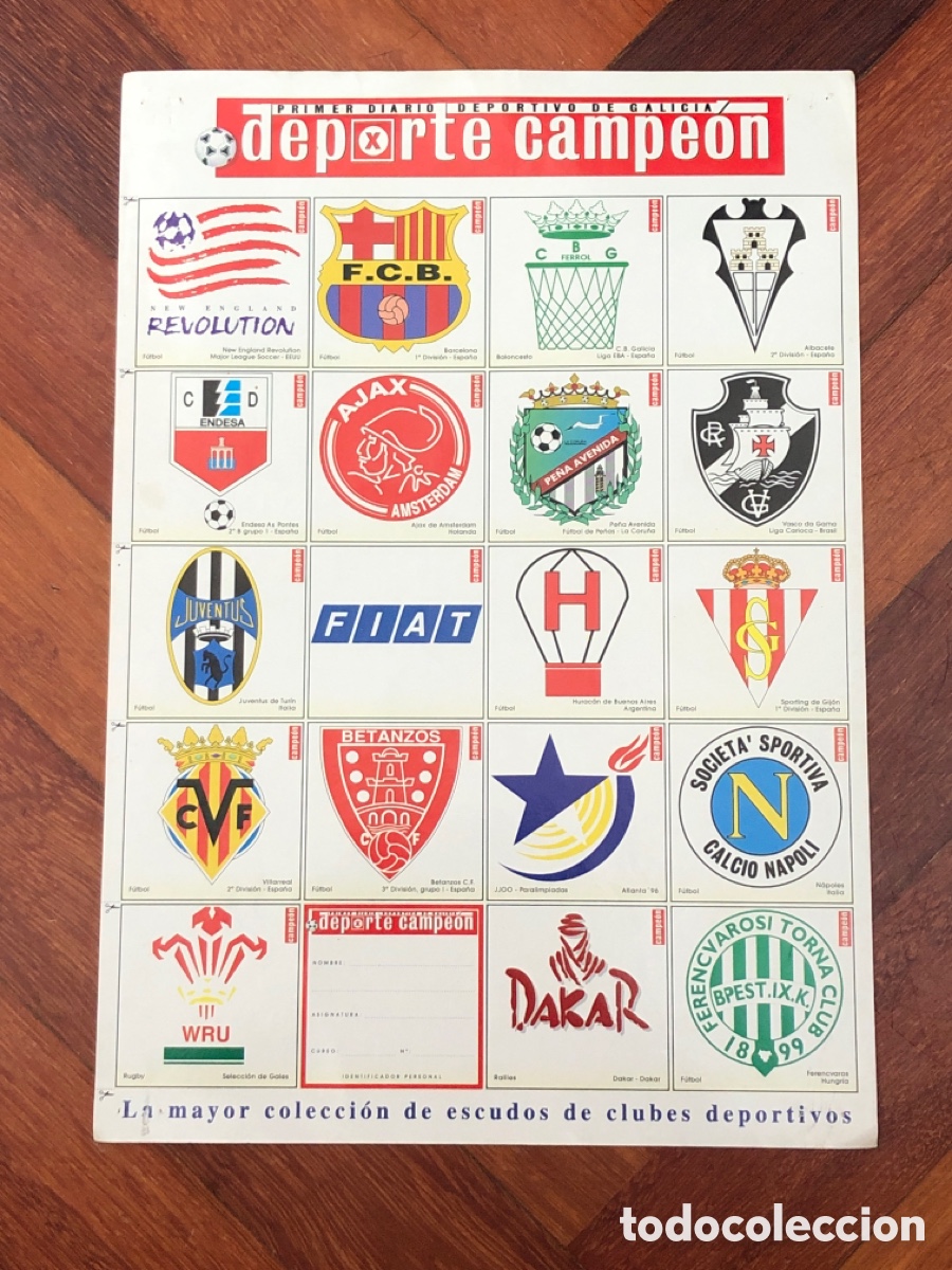 Sammelleidenschaft Sport: Pegatinas cromos Deporte Campeon, escudos deportivos (L43)