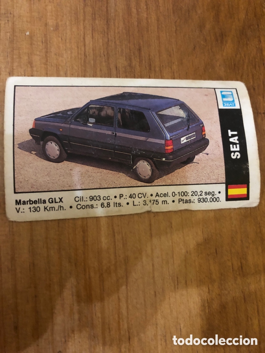 Coleccionismo deportivo: Coches 91 - Cromo n&ordm; 13 - SEAT Marbella - Ediciones Cusco 1990