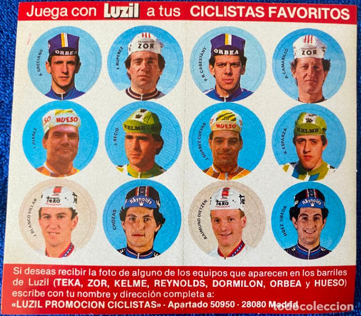 Sports collectibles: Juega con Luzil a tus ciclistas favoritos (1985) &iexcl;Impecable!