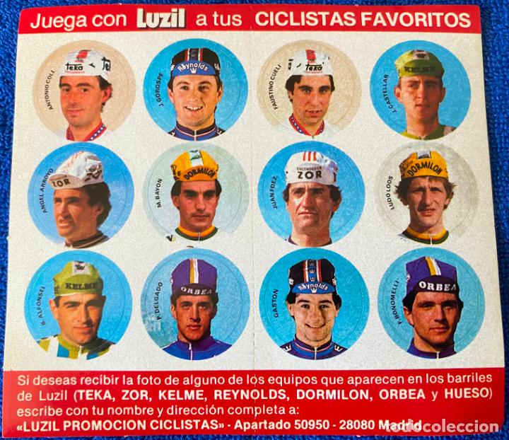 Sports collectibles: Juega con Luzil a tus ciclistas favoritos (1985) &iexcl;Impecable!