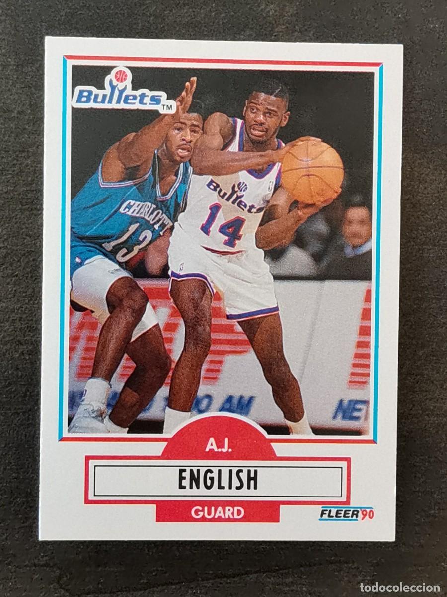 Coleccionismo deportivo: Fleer Update 1990/91 Rookie Card #U-98 A.J. English Washington Bullets NBA Card