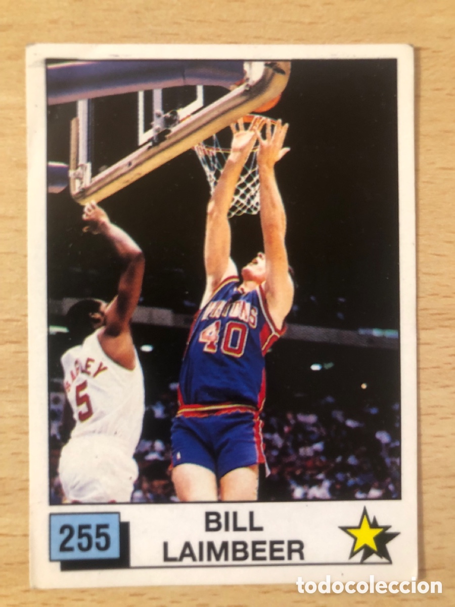Collezionismo sportivo: # 255 Bill Laimbeer NBA Detroit Pistons Panini Basket 90, sin pegar