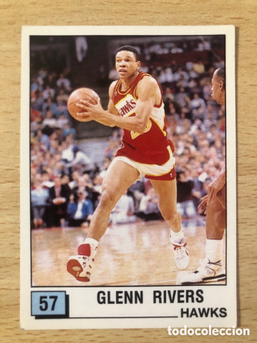 Coleccionismo deportivo: # 57 Glenn &ldquo;Doc&rdquo; Rivers NBA Atlanta Hawks Panini Basket 90, sin pegar