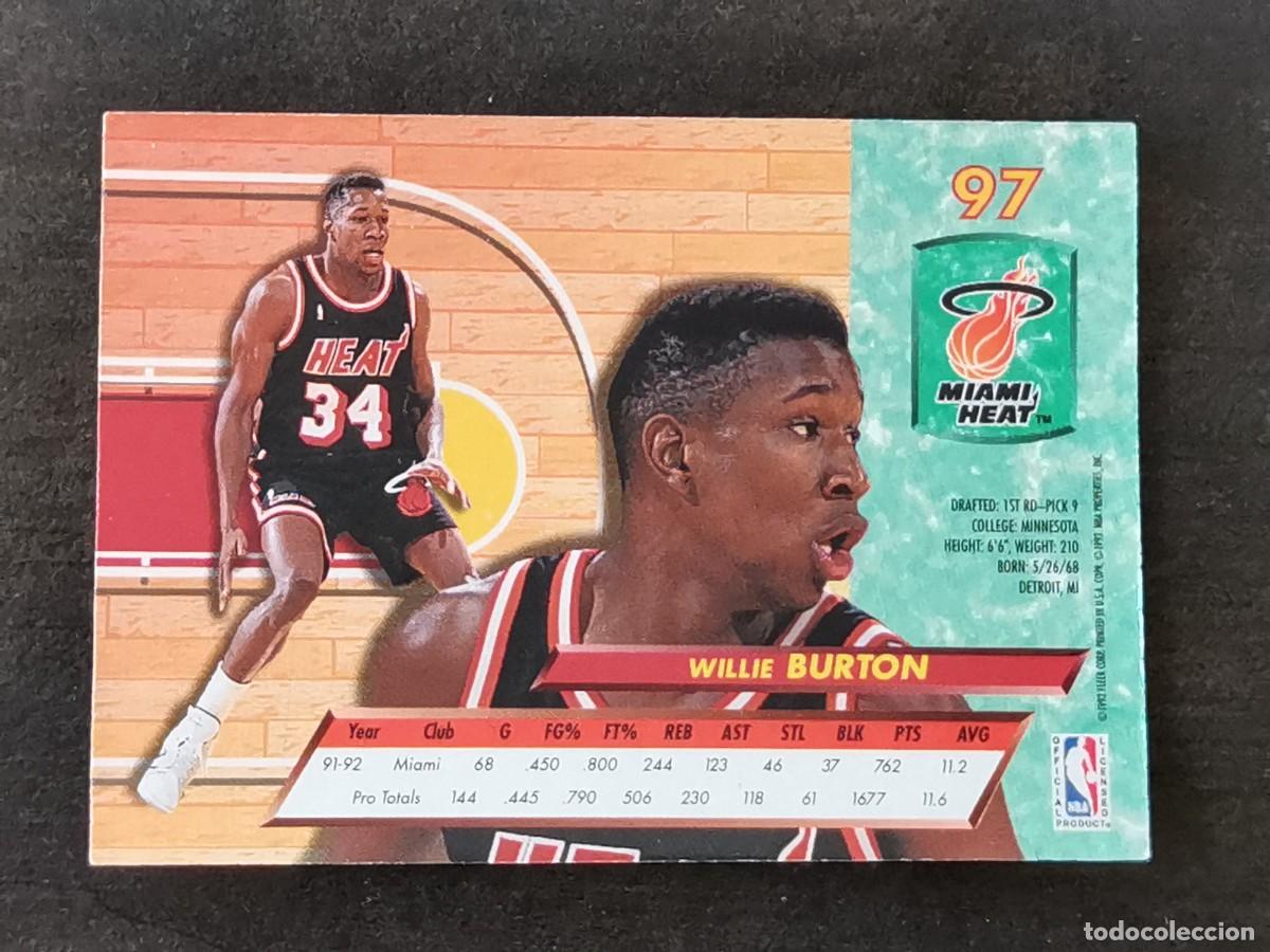 fleer ultra 1992 93 97 willie burton miami hea Buy Collectible