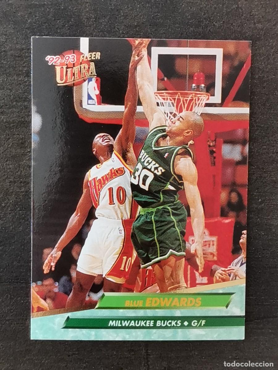 Coleccionismo deportivo: Fleer Ultra 1992/93 #298 Blue Edwards Milwaukee Bucks NBA Card
