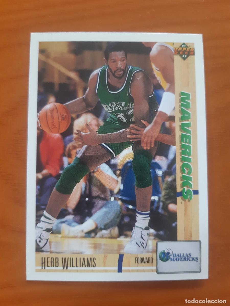Colecionismo desportivo: N&deg;320 HERB WILLIAMS (DALLAS MAVERICKS) NBA 91-92 UPPER DECK 1991 1992