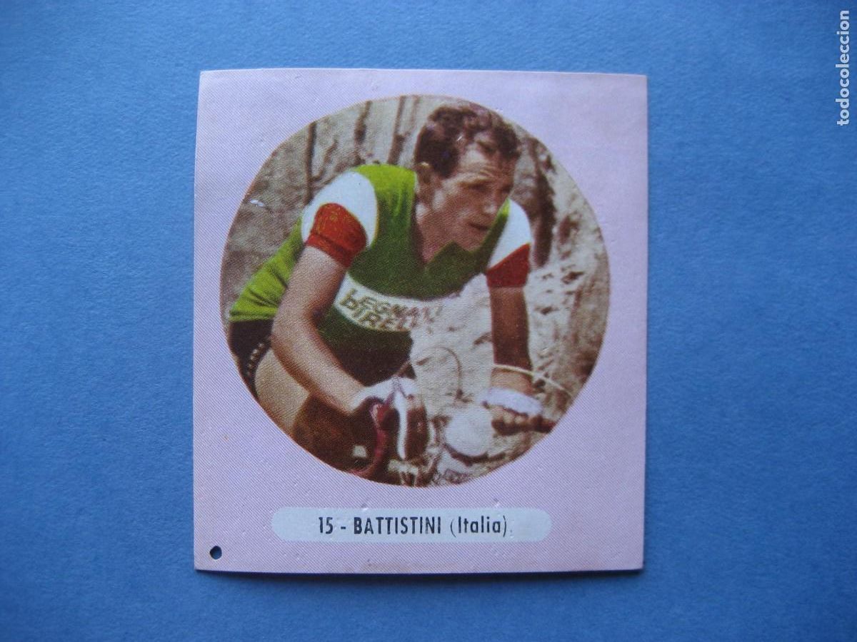 Coleccionismo deportivo: CICLISMO: CROMO N&ordm; 15 BATTISTINI - FIGURAS DEL CICLISMO - EXCLUSIVAS TRIUNFO 1962