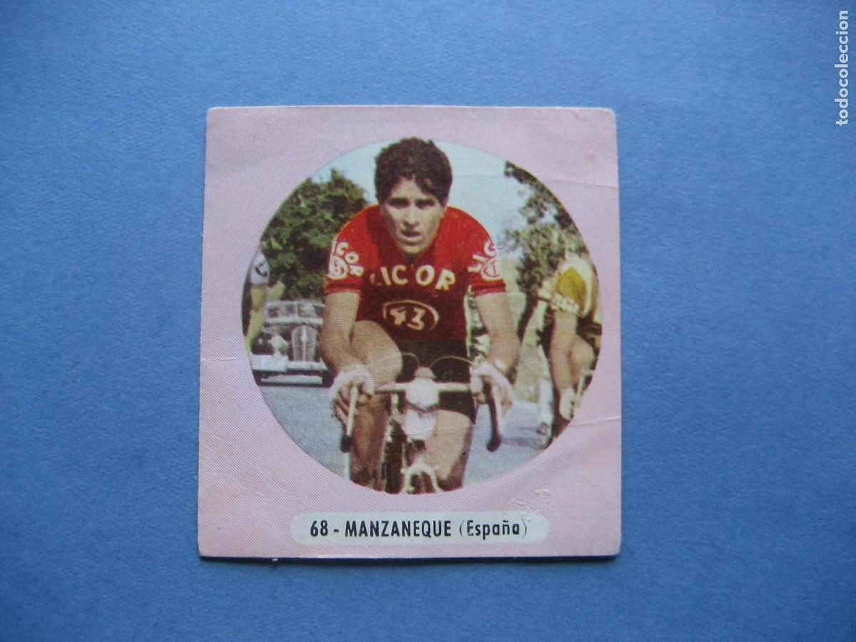 Collezionismo sportivo: CICLISMO: CROMO N&ordm; 68 MANZANEQUE - FIGURAS DEL CICLISMO - EXCLUSIVAS TRIUNFO 1962