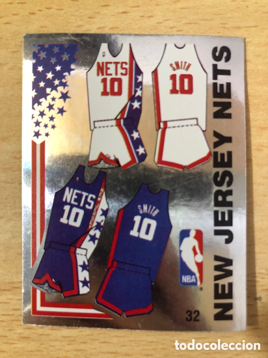 Coleccionismo deportivo: # 32 Equipaci&oacute;n New Jersey Nets NBA Panini Basket 89 sin pegar