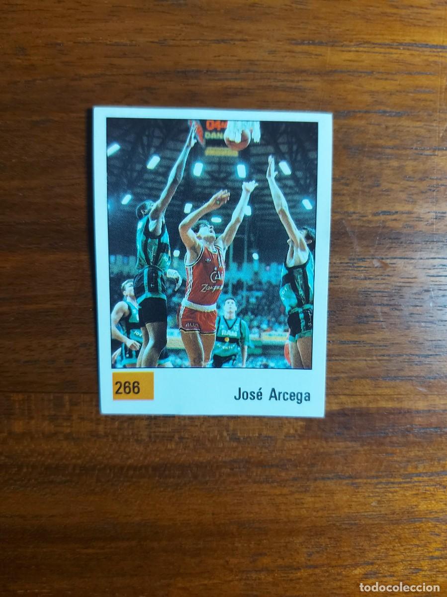 Sammelleidenschaft Sport: Jos&eacute; Arcega ( CAI Zaragoza ) - n&uacute;mero 266 de PANINI BASKET / 90 LIGA ACB - sin pegar