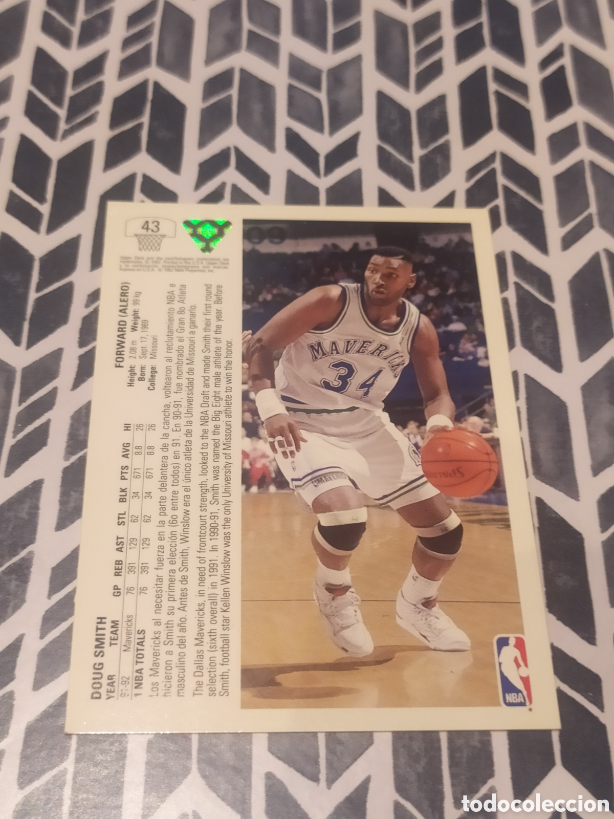 Coleccionismo deportivo: Upper Deck NBA 1992 #43 DOUG SMITH - Foto 2