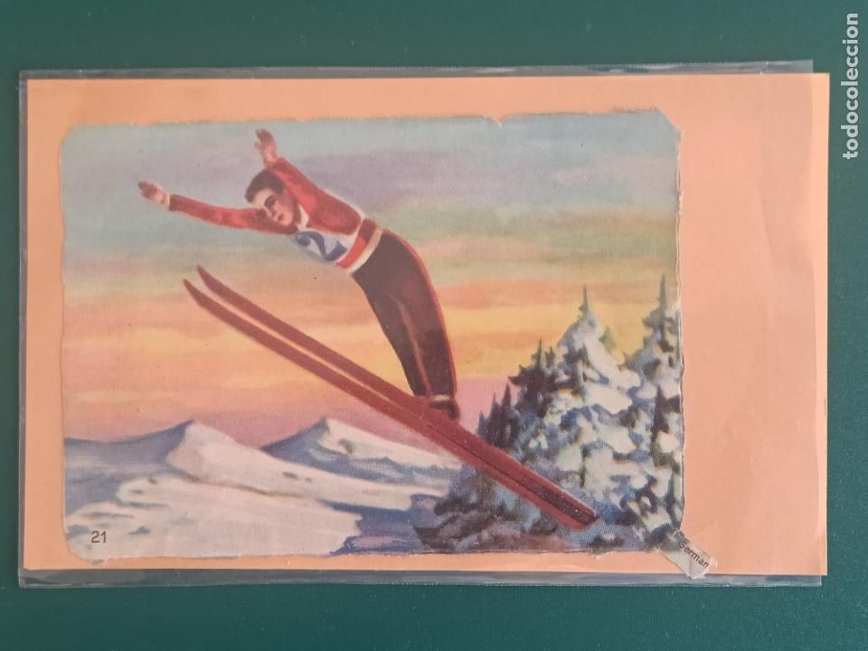 Coleccionismo deportivo: ESQUI CROMO TROQUELADO ANTIGUO