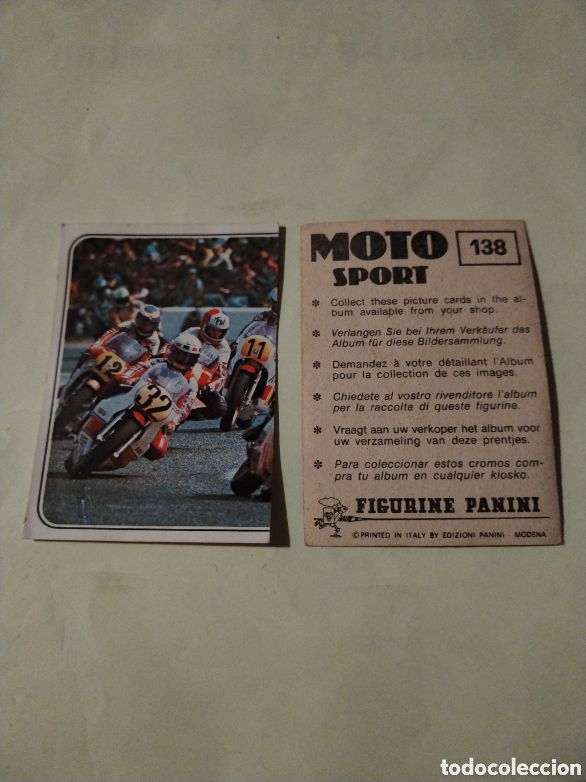 Coleccionismo deportivo: Cromo moto sport panini n&deg;138