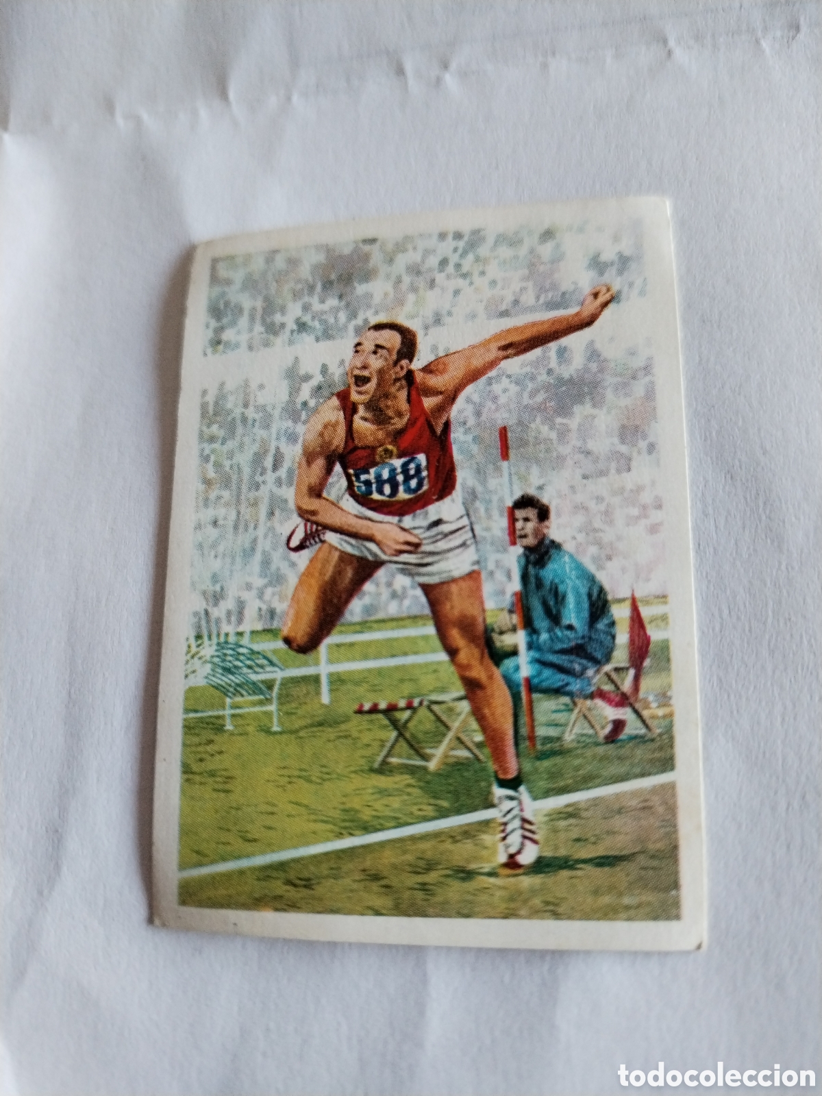 Coleccionismo deportivo: Cromo Nestl&eacute; los juegos ol&iacute;mpicos n&deg;163 Cybilenco jabalina