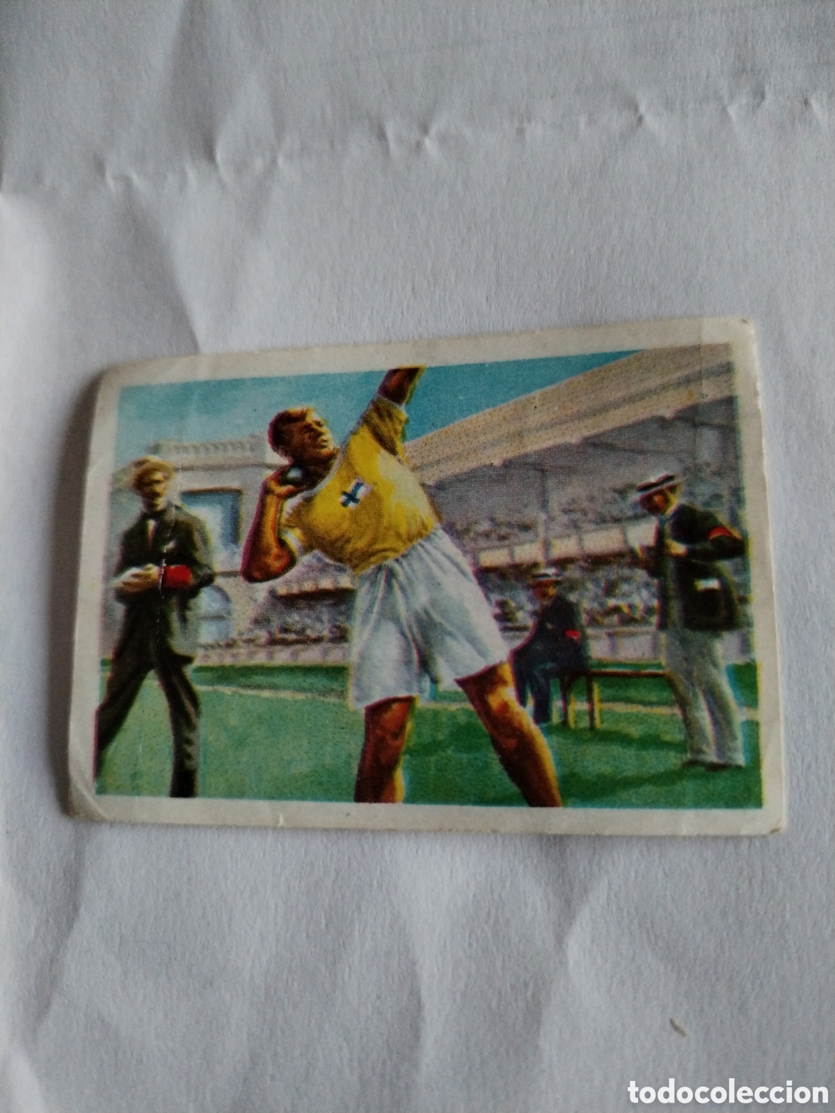 Coleccionismo deportivo: Cromo Nestl&eacute; los juegos ol&iacute;mpicos n&deg;67 lanzamiento de disco