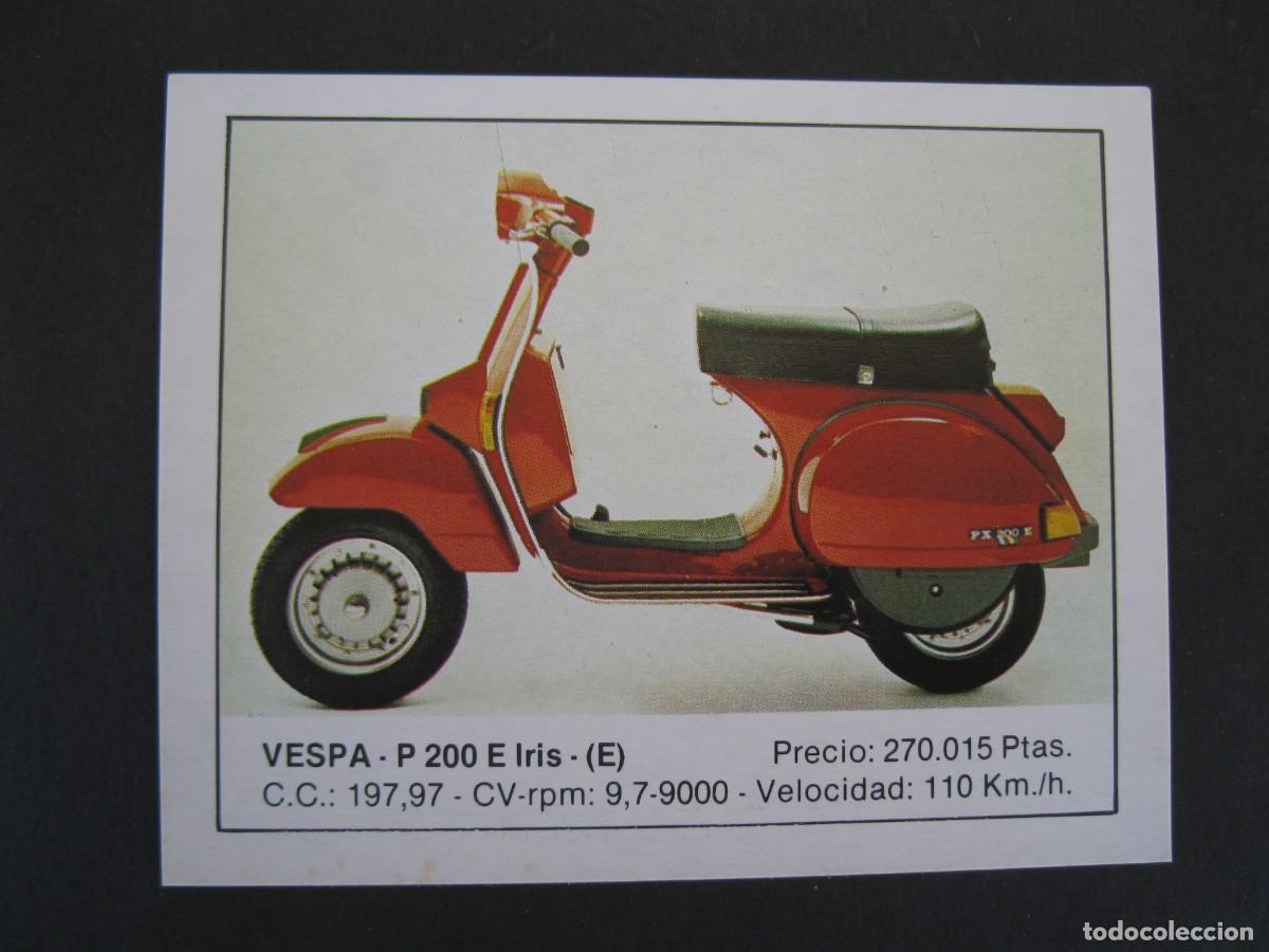 Coleccionismo deportivo: MOTOS - CROMO N&ordm; 139 - VESPA P 200 E IRIS (E) - EDICIONES UNIDAS - NUNCA PEGADO.