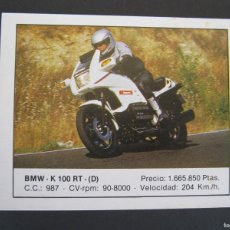 Coleccionismo deportivo: MOTOS - CROMO Nº 18 - BMW K 100 RT (D) - EDICIONES UNIDAS - NUNCA PEGADO.