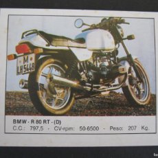 Coleccionismo deportivo: MOTOS - CROMO Nº 14 - BMW R 80 RT (D) - EDICIONES UNIDAS - NUNCA PEGADO.