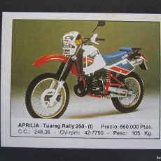 Coleccionismo deportivo: MOTOS - CROMO Nº 4 - APRILIA TUAREG RALLY 250 (I) - EDICIONES UNIDAS - NUNCA PEGADO.