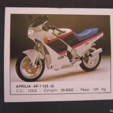 Coleccionismo deportivo: MOTOS - CROMO Nº 1 - APRILIA AF-1 125 (I) - EDICIONES UNIDAS - NUNCA PEGADO.