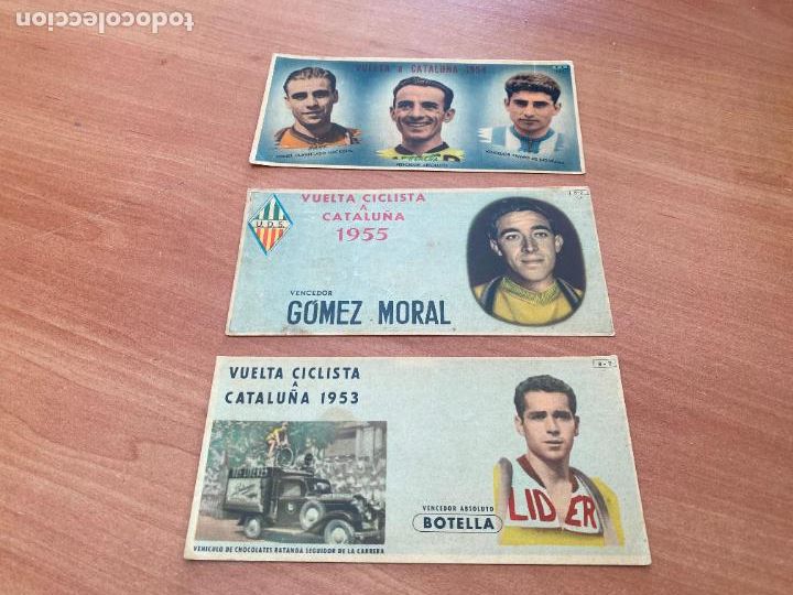 Coleccionismo deportivo: VUELTA CICLISTA A CATALU&Ntilde;A LOTE CROMOS BATANGA 1953 1954 1955 BOTELLA GOMEZ MARAL (P3)