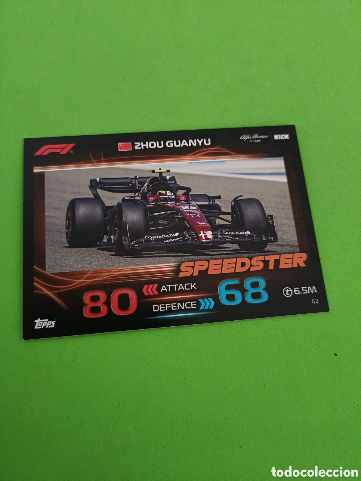 Coleccionismo deportivo: TOPPS FORMULA 1 F1 TURBO MATCH ATTAX 2023 - 62 Guanyu