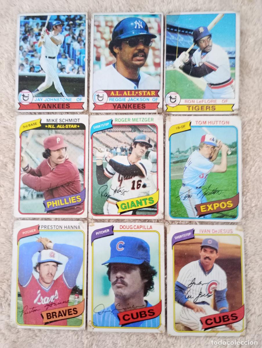 Coleccionismo deportivo: Lote de 9 cards topps de b&eacute;isbol de la MLB de 1979 -1980