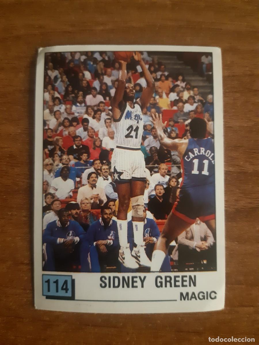 Sammelleidenschaft Sport: N&deg;114 SIDNEY GREEN (MAGIC) PANINI BASKET NBA 90. NUNCA PEGADO