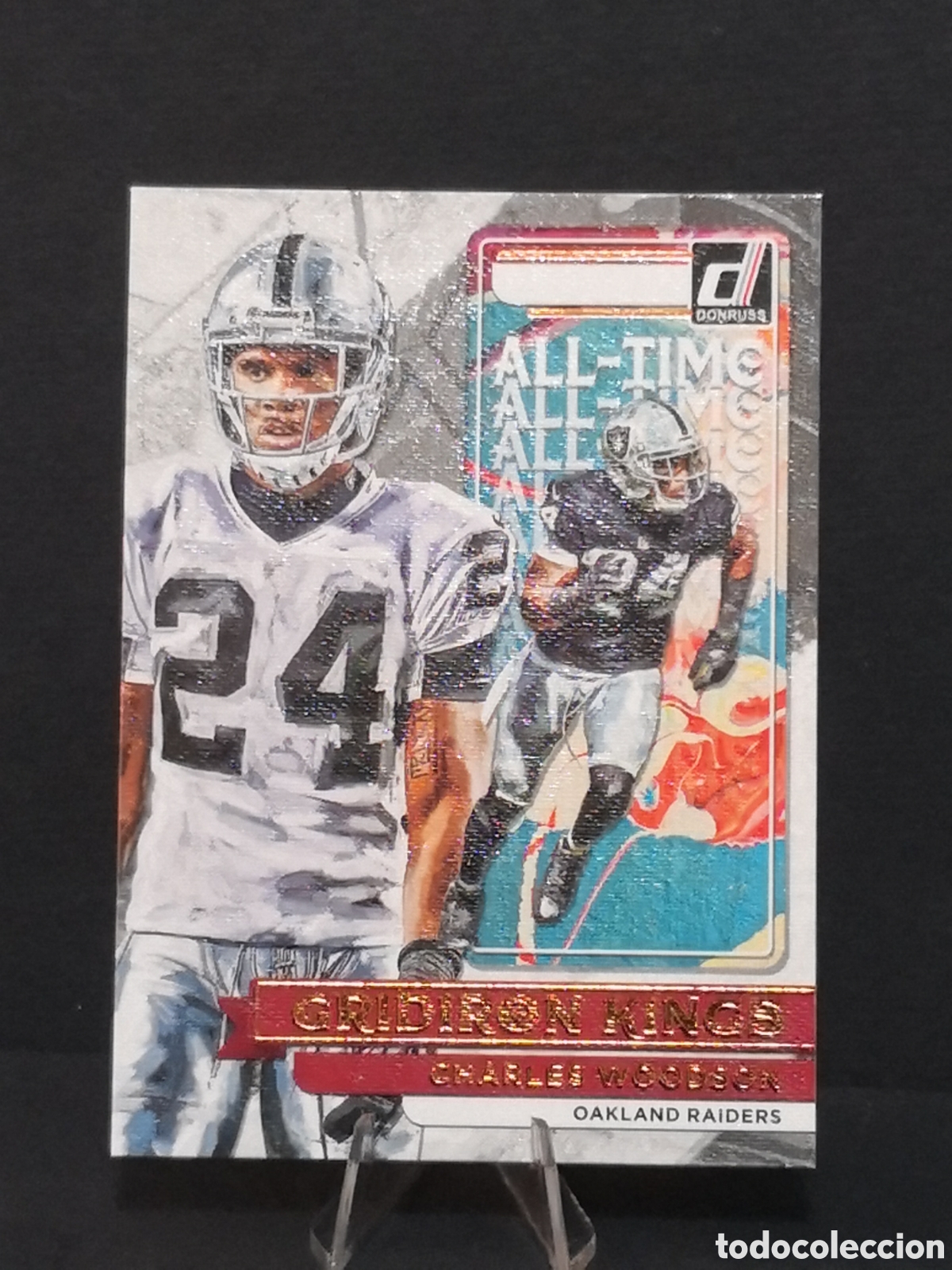 Coleccionismo deportivo: AT 10 GRIDIRON KINGS CHARLES WOODSON OAKLAND RAIDERS DONRUSS 2022 PANINI FOOTBALL NFL CROMOS USA US
