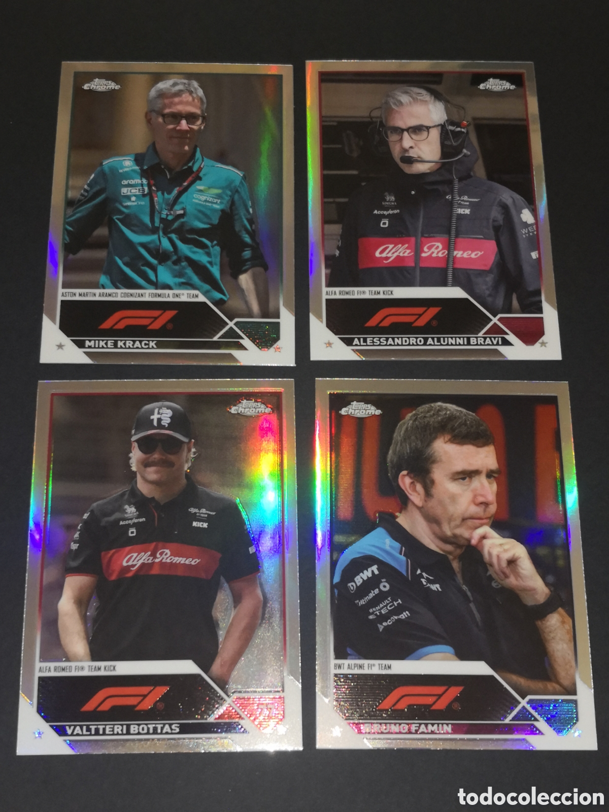 Sammelleidenschaft Sport: Lote x4 refractor director ingeniero FORMULA F1 F 1 TOPPS CHROME TRADING CARD F2 F 2 CROMO
