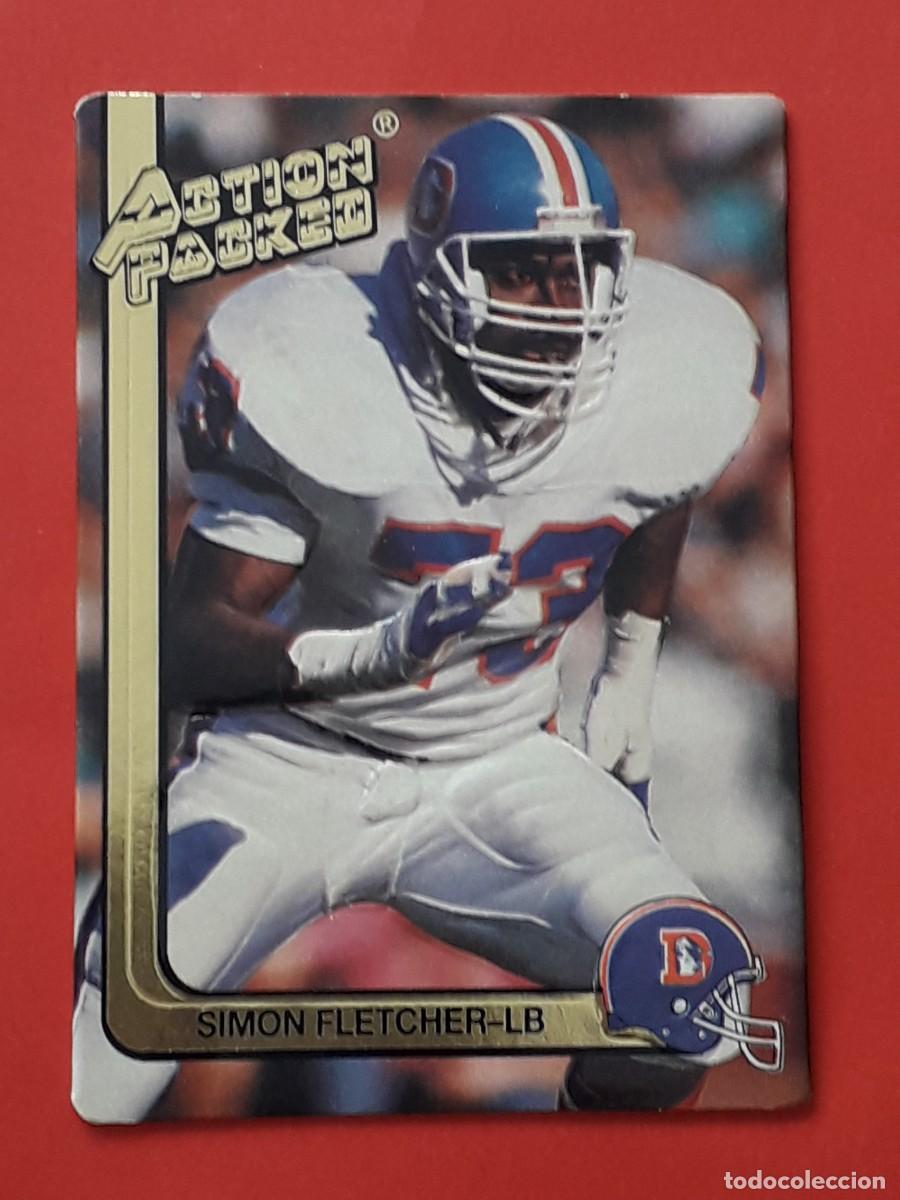 Coleccionismo deportivo: 1991 HI-PRO #64 - ACTION PACKED - S. FLETCHER LB - FUTBOL AMERICANO CARTA CROMO RELIEVE
