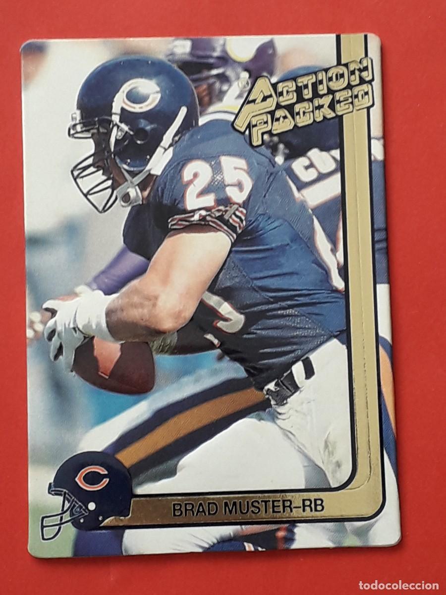 Sports collectibles: 1991 HI-PRO #29 - ACTION PACKED - BRAD MUSTER RB - FUTBOL AMERICANO CARTA CROMO RELIEVE
