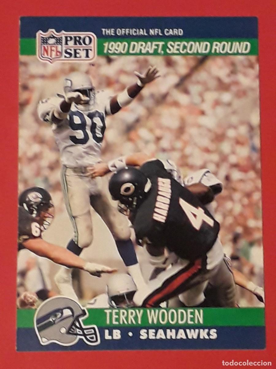 Coleccionismo deportivo: 1990 PRO SET NFL #698 - TERRY WOODEN LB SEAHAWKS - FUTBOL AMERICANO CARTA CROMO FOOTBALL
