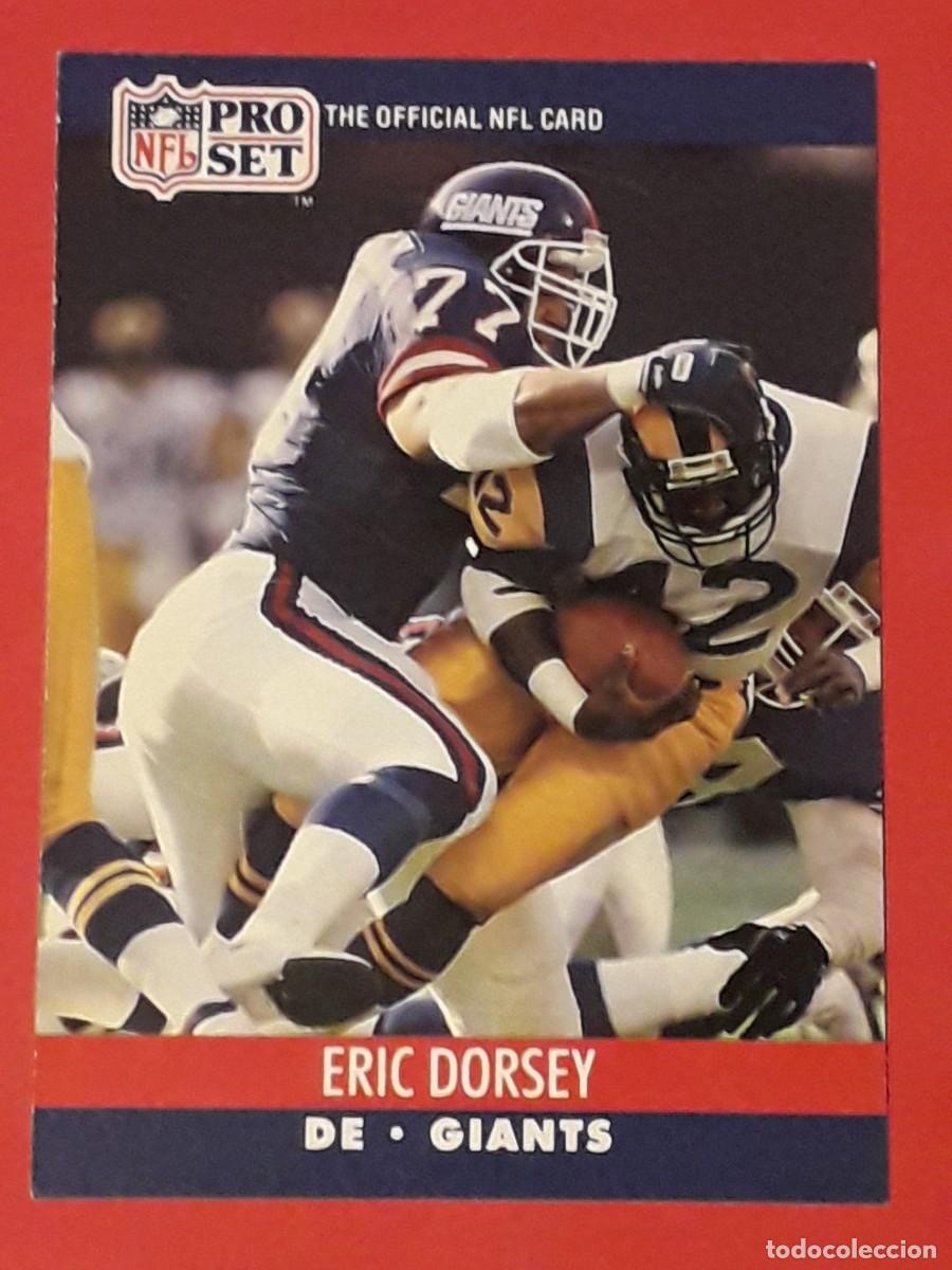 Sports collectibles: 1990 PRO SET NFL #594 - ERIC DORSEY DE GIANTS - FUTBOL AMERICANO CARTA CROMO FOOTBALL