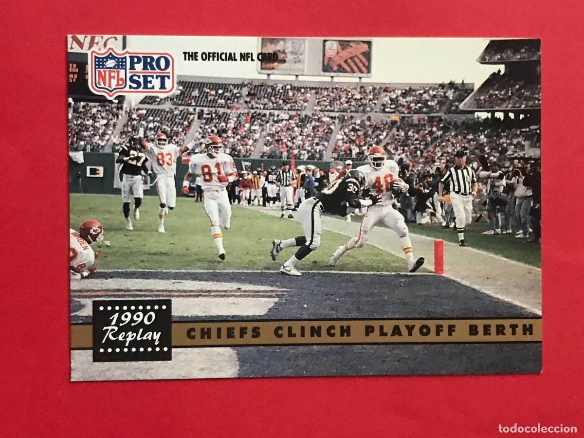 Coleccionismo deportivo: 1991 PRO SET NFL #339 - 1990 REPLAY / CHIEFS CLINCH PLAYOFF. - FUTBOL AMERICANO CARTA CROMO FOOTBALL