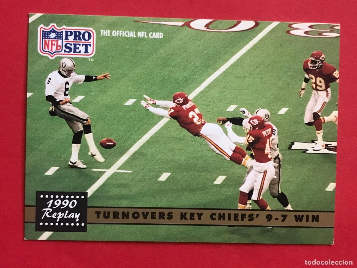 Coleccionismo deportivo: 1991 PRO SET NFL #331 - 1990 REPLAY / TURNOVERS KEY CHIEFS - FUTBOL AMERICANO CARTA CROMO FOOTBALL