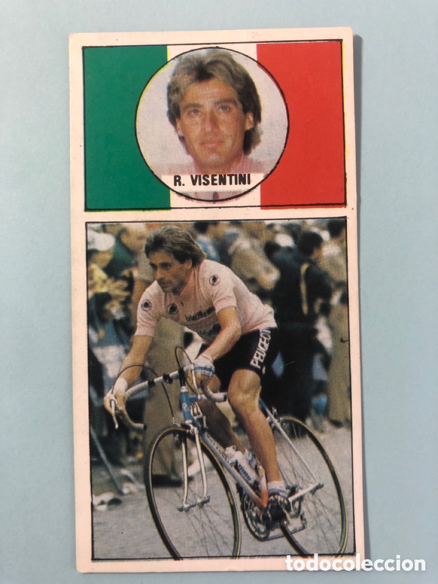 Sports collectibles: Cromo Roberto Visentini 102 Ases del Pedal Merchante Sin Pegar 1987 87