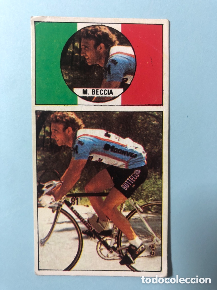 Sports collectibles: Cromo Mario Beccia 68 Ases del Pedal Merchante Sin Pegar 1987 87