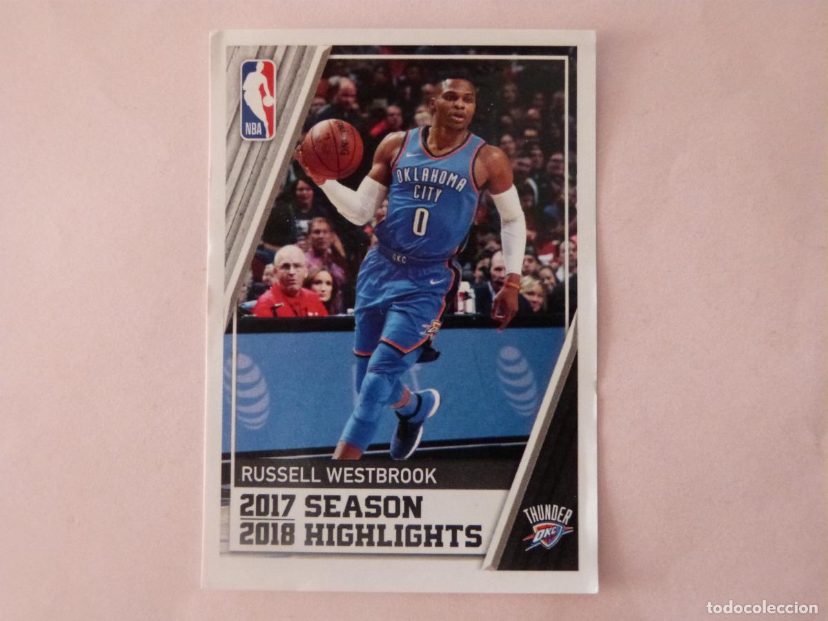 Sammelleidenschaft Sport: CROMO BALONCESTO WESTBROOK OKLAHOMA CITY THUNDER SIN PEGAR N&ordm; 1 LIGA NBA 2018-2019/18-19 PANINI