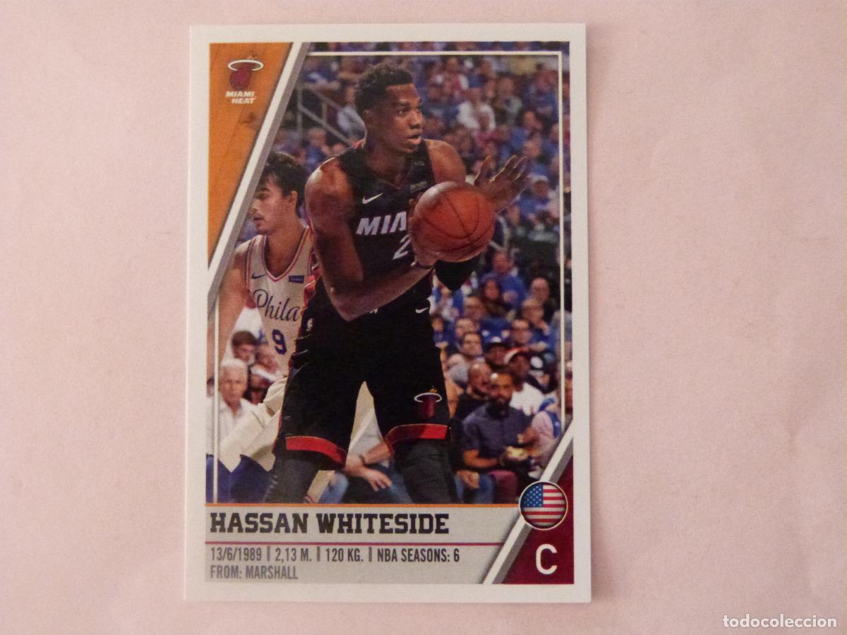 Colecionismo desportivo: CROMO BALONCESTO HASSAN WHITESIDE DE LOS MIAMI HEAT SIN PEGAR N&ordm; 128 LIGA NBA 2018-2019/18-19 PANINI