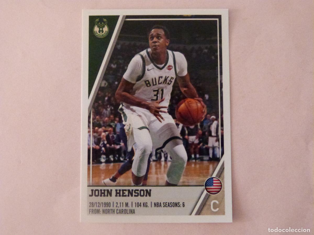 Colecionismo desportivo: CROMO BALONCESTO JOHN HENSON MILWAUKEE BUCKS SIN PEGAR N&ordm; 144 LIGA NBA 2018-2019/18-19 PANINI