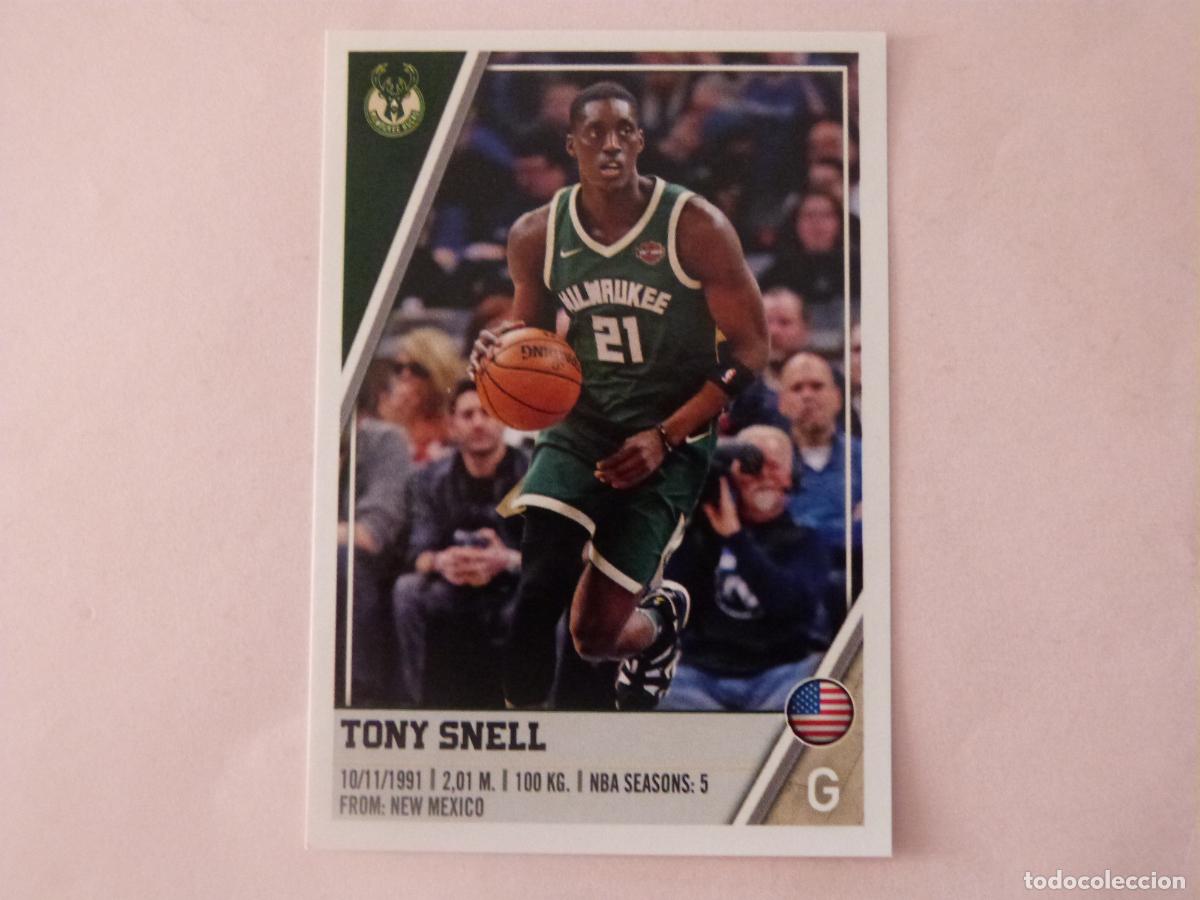 Colecionismo desportivo: CROMO BALONCESTO TONY SNELL MILWAUKEE BUCKS SIN PEGAR N&ordm; 145 LIGA NBA 2018-2019/18-19 PANINI